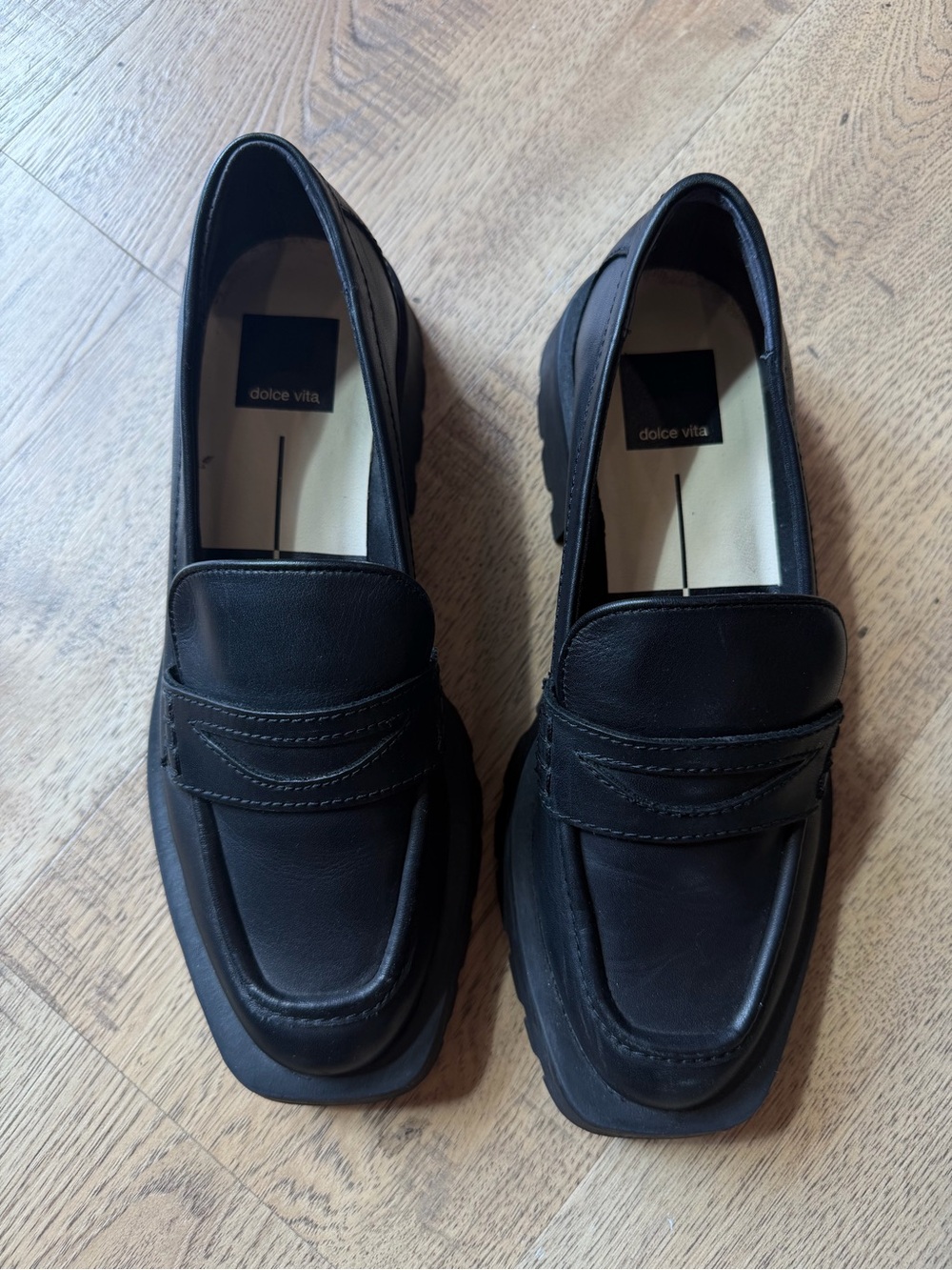 dolce vita Women’s Black Leather Loafers